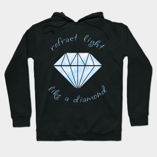 Refract Light Like a Diamond - Pastel Blue Hoodie